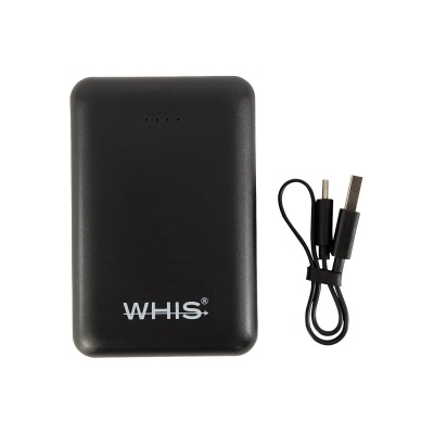 WHIS powerbank Fast Charge Zwart