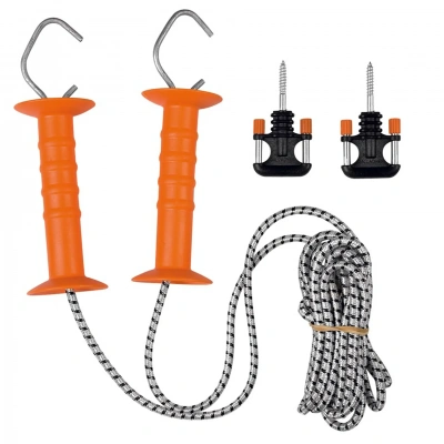 Foto van Gallagher Doorgangsset elastisch cord wit 6,5/11m