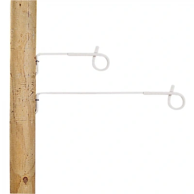 Foto van Gallagher Afstandisolator krulstaart hout 40cm wit (10)
