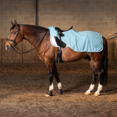Foto van Harry's Horse Uitrijdeken Fleece turquoise- s