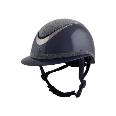 BR rijhelm Theta Plus Dazzling Glamourous Glossy Navy/Gunmetal- 52/54