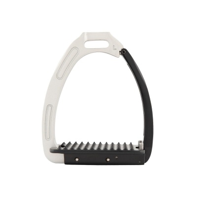 BR stijgbeugels Lavarone Zilver/Zwart- 12 cm