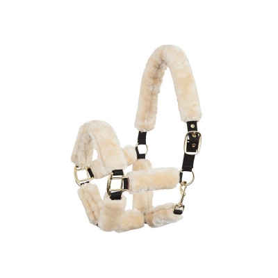 Premiere halster Artificial Fur Zwart- Cob