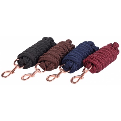 Harry's Horse Halstertouw Soft Musketon Rosegold 1.8m navy