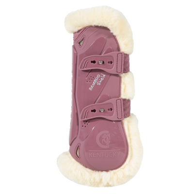 Foto van Kentucky Vegan bont Peesbeschermers bamboo elastiek Old rose- Xtra Small