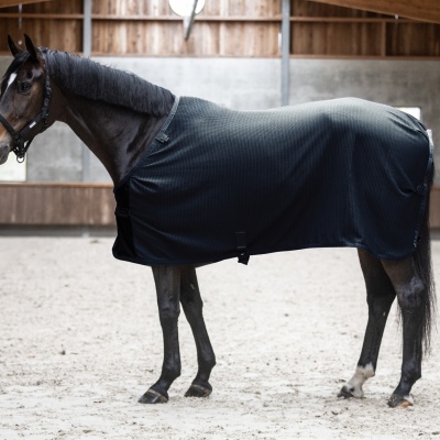 Foto van Lami-Cell 2-in-1 Onderdeken Bamboe met wafel structuur Blue- 155