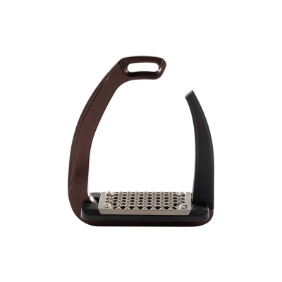 Foto van Acavallo stijgbeugels REL-X Easy Bruin/Zwart- 12 cm