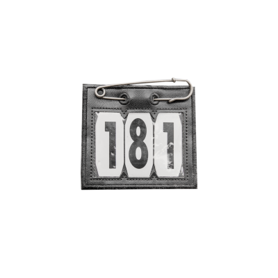 Foto van Kentucky Hoofdnummer PVC met veiligheidsspeld zwart Black- 1 Size