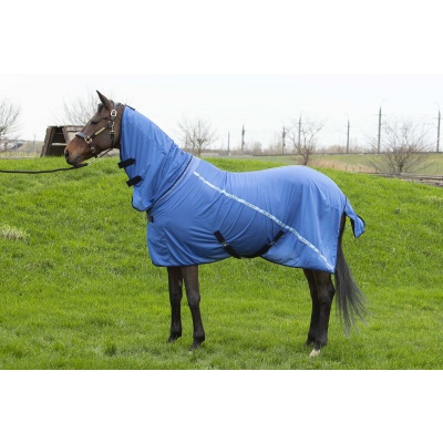 Harry's Horse Cooler- vliegendeken Mesh Pro neck blauw- 205cm