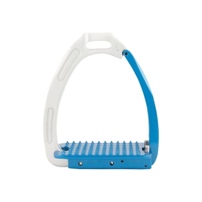 BR stijgbeugels Lavarone Zilver/Blauw- 12 cm