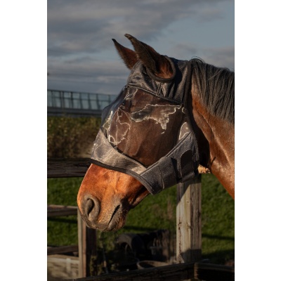 Harry's Horse Vliegenmasker Flyshield zonder oren - xl Foto van Harry's Horse Vliegenmasker Flyshield zonder oren - xl