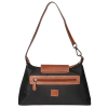 Afbeelding van Leather Design Coated Canvas Schoudertas FU 5110 Black