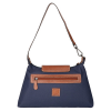 Afbeelding van Leather Design Coated Canvas Schoudertas FU 5110 Blue