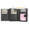 Afbeelding van Leather Design Beugel Portemonnee HI 582 Zwart