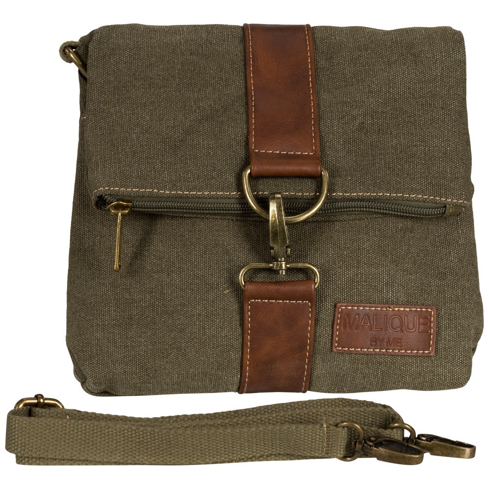 Malique Canvas Schoudertas 649 Olijf Malique Canvas Schoudertas 649 Olijf