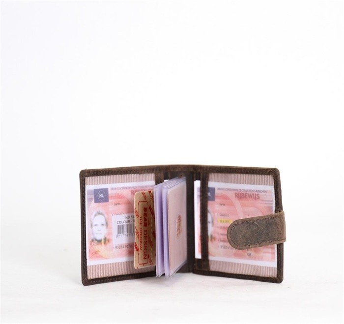 Bear Design Creditcard Etui 'Daan' HD526 Bruin Bear Design Creditcard Etui 'Daan' HD526 Bruin