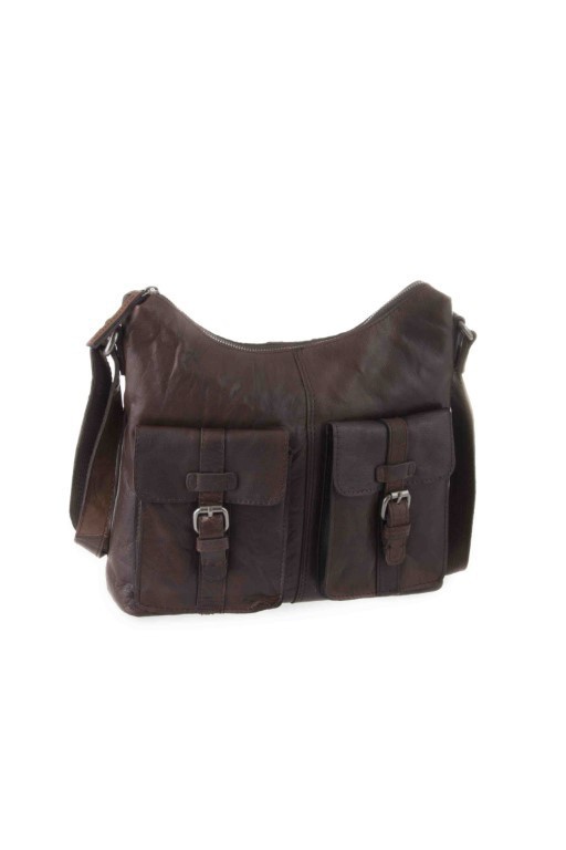 Spikes & Sparrow Dames Schoudertas 292E131 Dark Brown Spikes & Sparrow Dames Schoudertas 292E131 Dark Brown