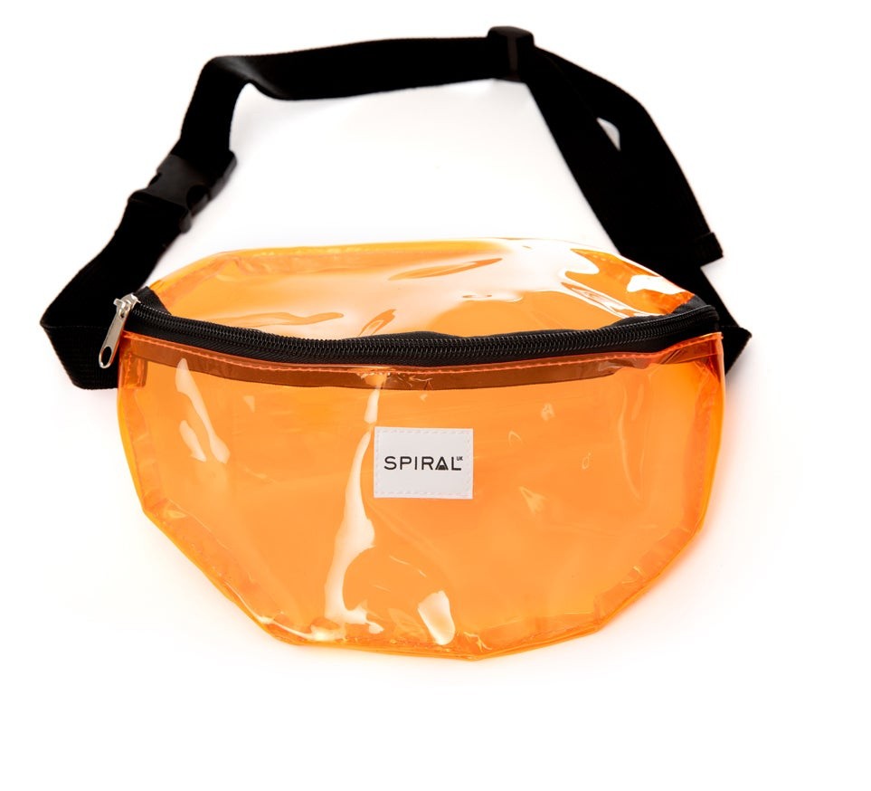 Spiral Bum Bag Transparent - Orange Spiral Bum Bag Transparent - Orange