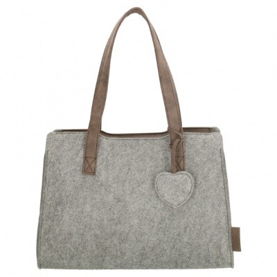 Foto van Beagles Vilten Dames Shopper 17537E Licht Grijs