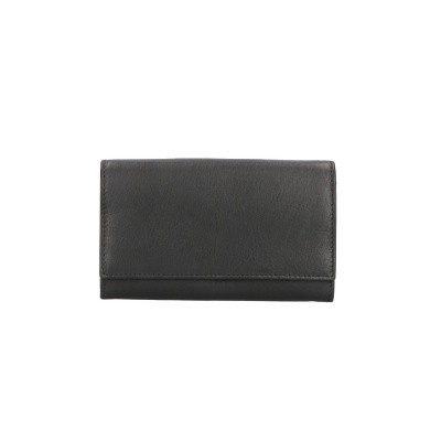 Foto van Leather Design Dames BeugelPortemonnee DE 212 Zwart