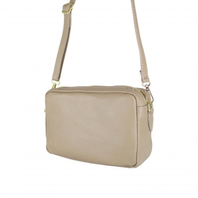 Baggyshop 'Eyes On You' Schoudertas - Taupe (Goud)