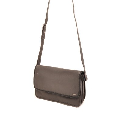 Foto van Berba Soft 005-517 Flap Bag Medium Grey-Black