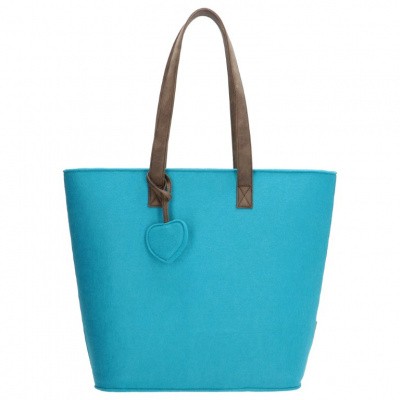 Foto van Beagles Dames Vilten Shopper 17536E-Aqua