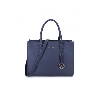 Foto van Wimona Bags Natalia One Schoudertas 3016 Donker Blauw