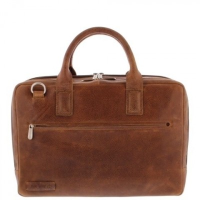 Foto van Plevier Laptoptas 'Sandyford' 15,6 inch 482 Cognac