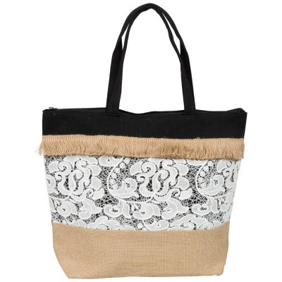 Foto van Malique Jutte Shopper Kant 371 Zwart