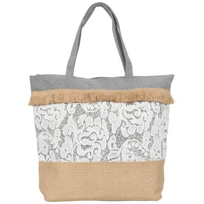 Foto van Malique Jutte Shopper Kant 367 Grijs