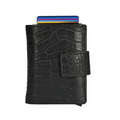 Foto van Leather Design Portemonnee voor Cardprotector KA 2924/1 CR Zwart