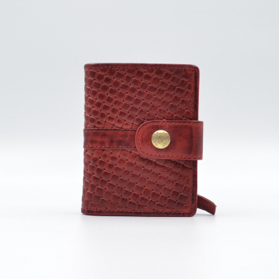 Foto van Leather Design Portemonnee voor Cardprotector KA 2924/1 Weaving Rood