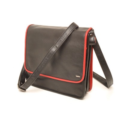Foto van Berba Soft 005-474 Flapbag Black-Red