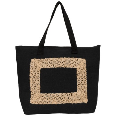 Foto van Malique Jutte Shopper Embroidery 370 Zwart