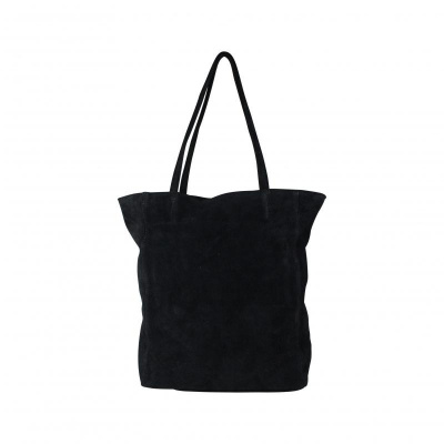 Foto van Baggyshop 'Shop till you drop suede' Schoudertas - Zwart