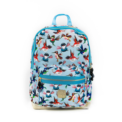 Foto van Pick & Pack Birds Backpack M Dusty Blue