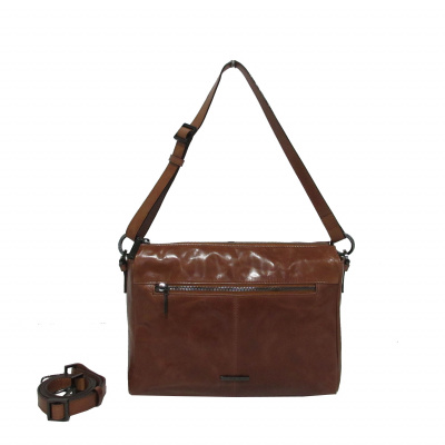 Foto van Claudio Ferrici Pelle Vecchia Shoulderbag 22054 Cognac