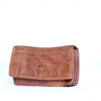 Foto van Bear Design Dames Portemonnee 'Gilda' CL782 Cognac