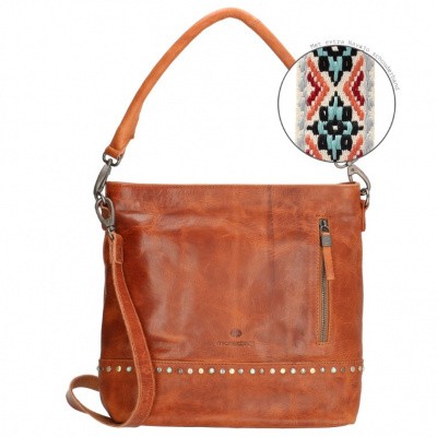 Foto van MicMacBags Dames Schoudertas 16834 Cognac