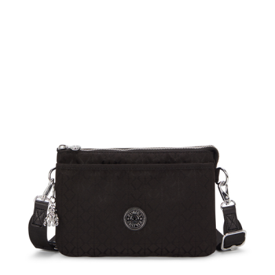 Kipling Riri Schoudertas Noir Sign Jaquard