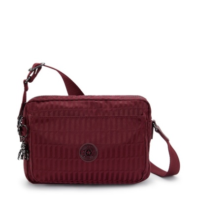 Foto van Kipling Abanu M Schoudertas Maroon Tile Jaquard