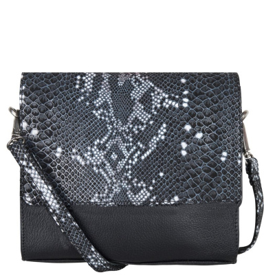 Foto van Cowboysbag x Bobbie Bodt, 3059 Bag Sapphire Snake Black and White