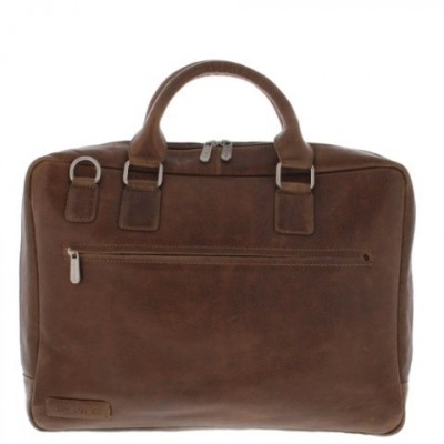 Foto van Plevier Business laptoptas 2 vaks 17,3 inch 485 Cognac