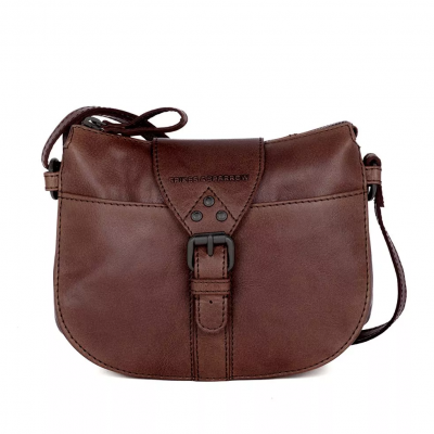 Foto van Spikes & Sparrow Schoudertas - Krystina - 581115 Dark Brown