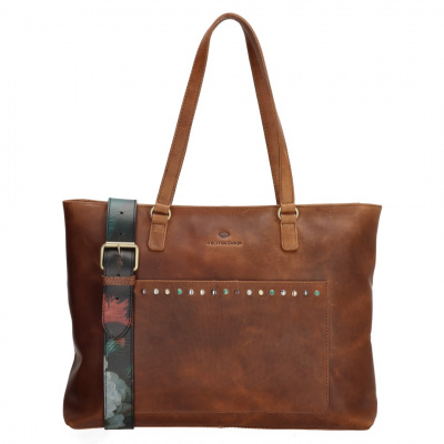Foto van MicMacBags Dames Laptoptas Masterpiece 20360 Cognac