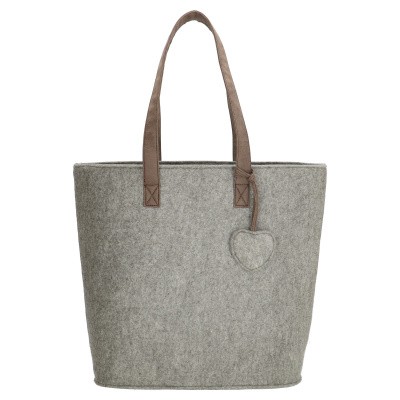 Foto van Beagles Dames Vilten Shopper 17536C-Licht Grijs