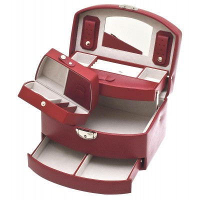 Foto van Davidts Juwelendoos Medium Auto Euclide 367965 Rood