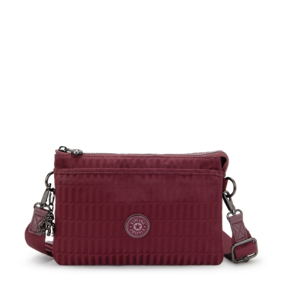 Kipling Riri Schoudertas Maroon Tile Jaquard
