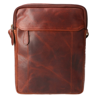 Foto van Leather Design Heren Schoudertas UR 516 Jupiter Cognac